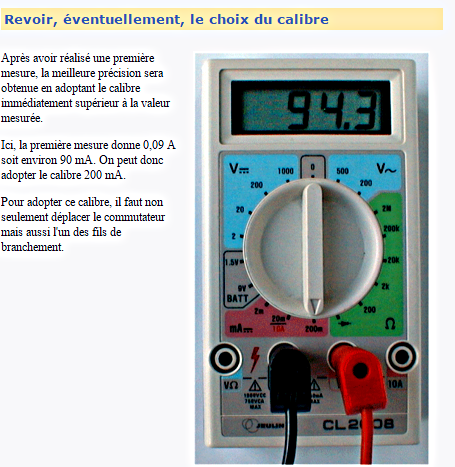 Ampèremètre multicalibre courant continu et alternatif - EFCMD - Au Service  de l'Enseignement et de la Recherche